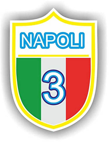 AMA SHOP Aufkleber Neapel 3. Scudetto Mod.2 |Aufkleber für Helm, Motorrad, Wohnmobil, Boot | Autotuning |