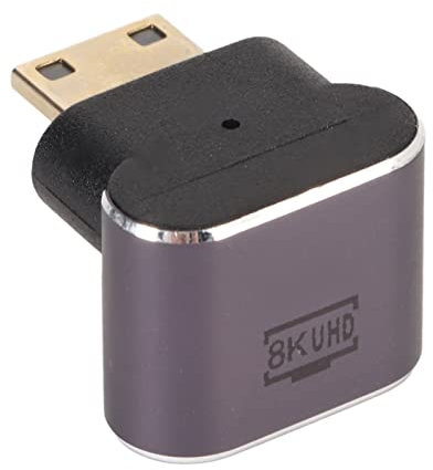 HD-zu-HD-Konverter, 270-Grad-Adapter, HD-Stecker auf HD-Buchse, 8K-Unterstützung, mit LED-Licht, für Tablets, Camcorder, Kameras, Raspi 4 DSLR