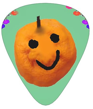 Smiley Citrus Gitarrenplektren, umweltfreundlich, Bauchmuskeln, angenehme Haptik, glatte Kanten, verschleißfest, robust, geeignet für Gitarre, Ukulele, 12 Stück