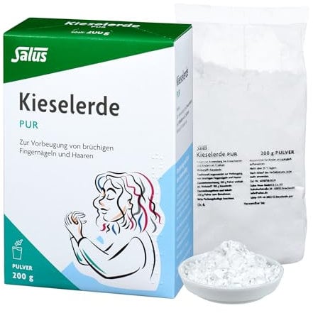 Salus - Kieselerde pur - 1x 200 g - traditionelles Arzneimittel - zur Vorbeugung von brüchigen Fingernägeln und Haaren - 87% reiner Kieselsäuregehalt