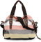 SNUG STAR Handtasche Damen,Canvas Tasche Damentasche Multi-Color-Striped Umhängetasche Damen Groß Schultasche Canvas Shopper Tasch Muttertag Geschenk Hobo Bag (D stylen)