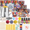 TEWWCEO Kit de Fabrication Bougies Cire Bricolage,DIY Kit Bougie Appropriés pour des Débutants à Avancés,Coffret Bougies Parfumées Cadeau avec 480g de Cire d'abeille,8 Pot de Bougie en Forme de Fleur