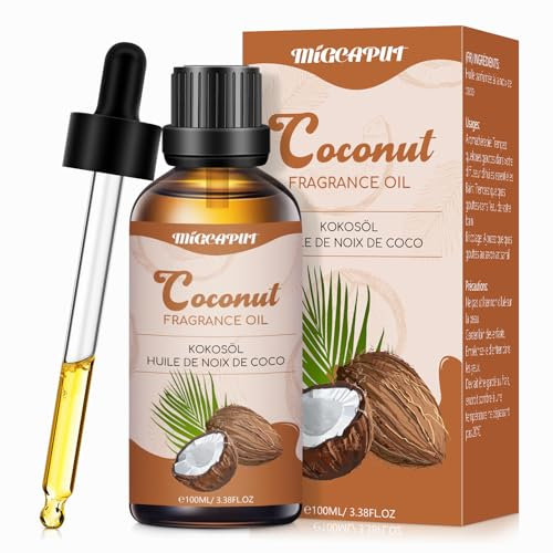 Migcaput Kokosnussöl Duftöl 100ml, Natürliche Kokosnuss Aroma Öl für Diffuser, Seifenherstellung
