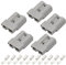 Fesjoy 5-teiliger 50-Ampere-Stromanschlussstecker, Überbrückungskabel-Stecker-Anschluss-Set für Bergungswinde, Abschleppsysteme (grau)