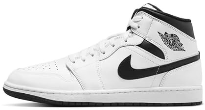 NIKE Air Jordan 1 Mid Men's Trainers DQ8426 (White/Black 132) UK 11.5 (EU 47)