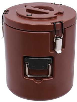 Calentador de alimentos comercial portátil de 15 l, balde aislado, recipiente para sopa aislado, recipiente para sopa aislado, recipientes para sopa comerciales con tapas para cocinas y fiestas