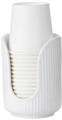 Bathroom Cup Dispenser, Mouthwash Cups Holder, Small Disposable Paper Cup Holders, Bathroom Cup Dispenser(white-Single-barrel)