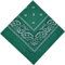 Bandana Halstuch Biker Nikki Tuch Schal Paisley Kopftuch 100% Baumwolle (Malachitgrün, 3er)