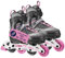 HUDORA Inline Skates Mia - Magnolia - Inliner für Kinder/Jugendliche & Erwachsene in Größe 33-36 - Inlineskates bis zu 4 Größen verstellbar - Bequeme & stilvolle Rollerskates