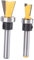 2pcs/Set Hailledail Bit Joint Router mit Lagerholzfräsen Cutter 1/4in Shank