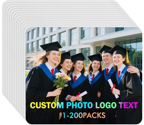Skyeasure Mauspad mit Fotologo, personalisierter Bildtext, Laptop-Schreibtischmatte, Sublimation, rutschfest, wasserdicht, Schreibtischunterlage für Büro, Arbeit und Gaming, 25,4 x 30,5 cm, 1 Stück