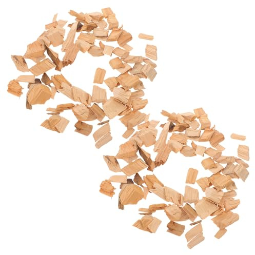 Toyvian 2 Beutel Zypressen Räucherchips Holzspäne 3–5cm zum Grillen und Räuchern von Fleisch Grillholz für Induktionsgrill und Cocktails Natürliches BBQ Zubehör