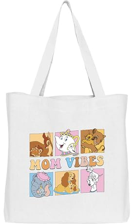 Elbenwald Disney & mehr - Jutebeutel Winnie Puuh, Alice im Wunderland, Pusheen, Sanrio & mehr Baumwolle Schultertasche Beige und Weiß