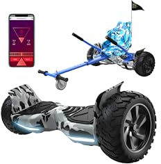 RCB Hoverboards SUV mit Sitz Hoverboards Off-Road, App-fähige Bluetooth, 8,5 '' Hummer + Hoverkart Go Kart für Self Balancing scooters, Geschenk für Kinder