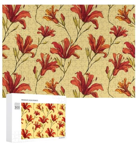 Zimbabwe Flame Lily Wooden Puzzles for Adults Jigsaw Puzzles
