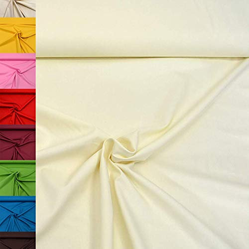 MAGAM-Stoffe Sophie Baumwollstoff Uni 100% Baumwolle Oeko-Tex Meterware 50cm (02. Natur)