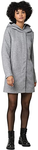 ONLY Women's 15142911 Coat, Grey (Light Melange), 40 (Manufacturer Size: Large)