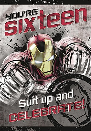 Hallmark Disney Marvel IRONMAN Birthday Card Age 16 - Large