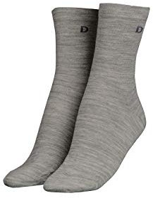 Dilling Damen Wollsocken - Strümpfe aus Bio Merinowolle Grau melange 35-38
