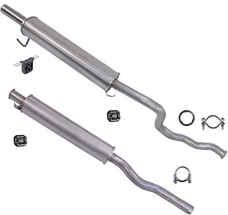 BESTPRICE ATP Auspuff Schalldämpfer Set 1x Mittelschalldämpfer, 1x | Kompatibel mit: AUDI 80 B4 Avant, 80 B4 Stufenheck