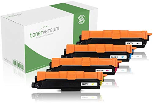 4 Toner kompatibel zu Brother TN-247 Schwarz Cyan Magenta Gelb -mit Chip- für DCP-L3550cdw HL-L3230cdw HL-L3270cdw MFC-L3750cdw Multipack