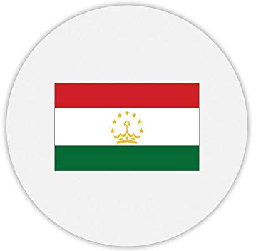 Mauspad, rund, Flagge Tadjikistan