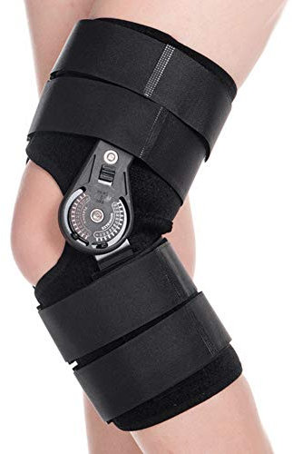 Soporte de la ortesis de la rodilla, Ajustable Mujeres Hombres de la articulación de la Rodilla Brace Soporte proveedores para Ortesis de Protección de Lesiones Meniscales y Ligamento (M)