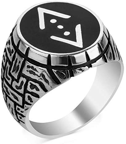 mysilverworld Lizenzierter massiver Ring aus 925er-Sterlingsilber, Cukur The Pit, emailliert, 925er-Sterlingsilber, Metall