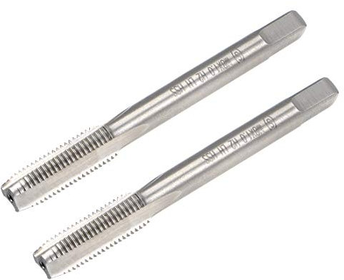 sourcing map 2pcs Taraud Machine Métrique Gauche Filetage M8 1 Pas H2 3 Flûtes Acier Rapide