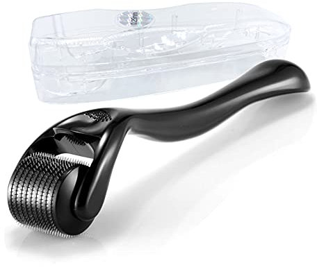 Derma Roller Kit pour la croissance de la barbe - Croissance des cheveux 0.25mm Microneedle Roller Microdermabrasion 540 Titanium Micro Aiguilles Peau Rouleau