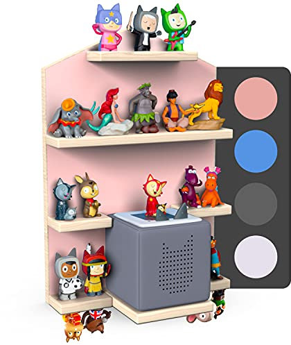 Little Moonshine Regal für Tonie Box und Tonies DAS ORIGINAL - Das Regal und bis zu 32 - Magnetisches Wandregal - 4 passend