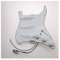 Gitarrenzubehör 7 Stimmen Vorverdrahtete Pickguard-Kabelbaum Guitar-Pickups Alnico5 SSS Single-Coil-Abholung Von Wilkinson WVS 60 Für Stratocaster (Color : White Pickguard)