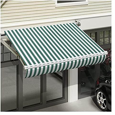 Markisen Hua Faltbare Manuelle Markise, Tür Terrassengarten Versenkbarer Sonnenschutz, Stabiles Und Langlebiges Regendach Aus Aluminiumlegierung Mit Gebogenem Arm, Mit Kurbel, 2x1,5 M²