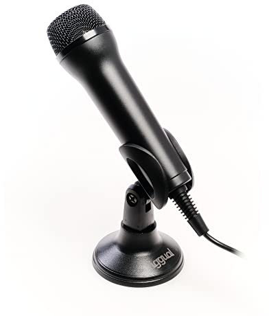 iggual – Micrófono USB con Soporte Ajustable y Cable Largo de 3m, Compatible con PC, Tablets y Consolas de Videojuegos, Ideal para Karaoke, Grabaciones, Streaming y Llamadas