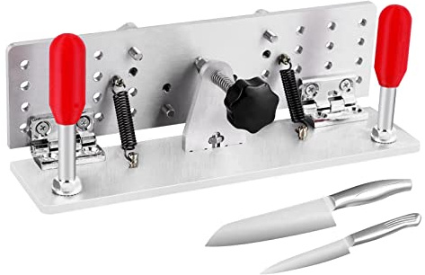 Belt Grinder Knife Jig Adjustable Angle Belt Knife Sharpener Jig Sharpening Locator Knife Sharpening Clip for Belt Sander Machine (Type A)