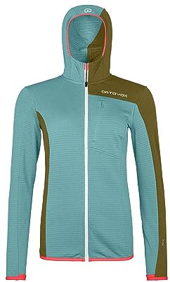 Ortovox Damen Fleece Light Grid Hooded JKT W Sweatshirt, EIS Wasserfall, S