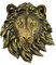 Löwenkopf Wandhalterung, Vintage Kupfer Wanddekoration, Harz Simulation Tier Wandbehang, Löwe Statuen, Faux Taxidermie Tierkopf Wandbefestigung Dekor