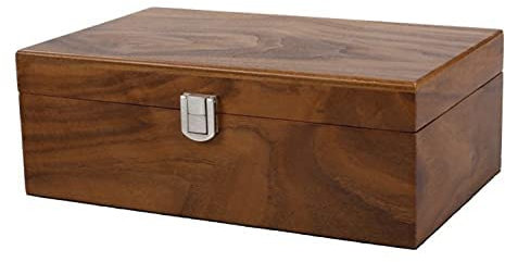 Chess Box Large Walnut with Metal Clasp 3.75