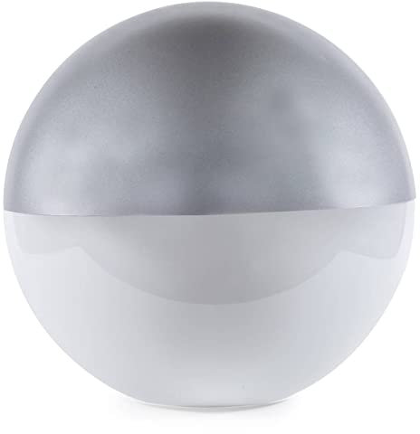 Ralertreik Recambio Bola Farola Globo Difusor 45cm para Jardin de Polietileno Gris Traslucido Base 17cm Lampara Exterior Patio Iluminacion de Exteriores
