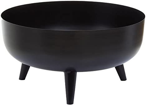 Premier Housewares Black Planter/Metal Garden Pots/Outdoor Planters/Planters Outdoor/Outdoor Planter For Decoration/ W30 X D30 X H15.5cm.