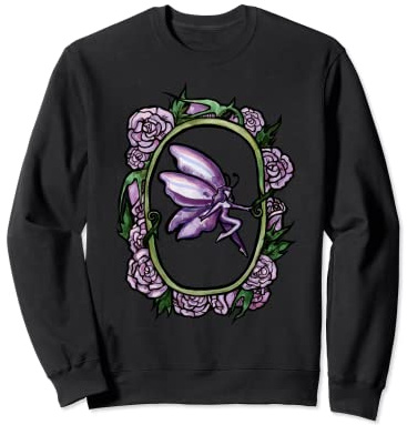 Purple Fairy Roses Designs Violet Rose Sweatshirt