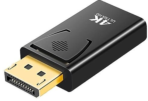 Mepsies Adaptateur DisplayPort vers HDMI 4K Convertisseur DP vers HDMI Adaptateur DisplayPort Mâle to HDMI Femelle pour PC, TV, Moniteur et Projecteur