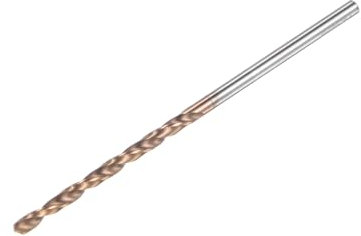 sourcing map Foret Hélicoïdal 2,2mm Titane Revêtu Solide YG10X Tungstène Carbure Droit Tige Spirale Cannelures 60mm Longueur pour Perçage Inox Acier Alliage Acier