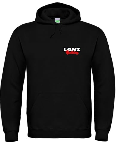 Lanz Bulldog Hoodie Sweat-Shirt mit Kapuze Kleiner Brustdruck