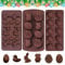 3 Stück Ostern Silikon Schokoladenformen, Schokoladenform Osterhase Ostereier, Kaninchenform Kuchen Schokoladenform Set für Schokolade Süßigkeiten Schokoladenkuchen Backformen (B)