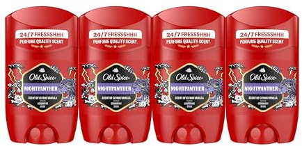 Old Spice Night Panther Desodorante en Barra para Hombre, 4x50ml