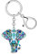 WEVENI Porte-clés éléphant mignon en acrylique pour femme - Porte-clés en acrylique pour sac à main, clés de voiture (bleu marine), bleu marine