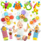 Adeokay Baby Rassel 0-6 Monate, Spielzeug 0 3 6 9 Rasselsocken Motorikspielzeug ab 1 Jahr Neugeborenen Geschenk Saugnapf Montessori, Mehrfarbig