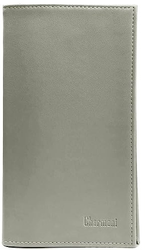 Charmoni - Etui Porte chéquier Porte Carte crédit pièce d'identité (A07 Gris)
