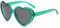 WDZAYXC Polarisierte übergroße Herz Retro Sonnenbrille Nette Brille,UV400 Schutz(Grün/Grau)